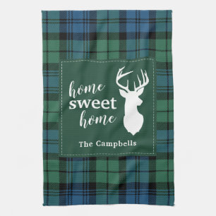 Plaid Rusic Custom Clan Campbell Tartan Kitchen Towel