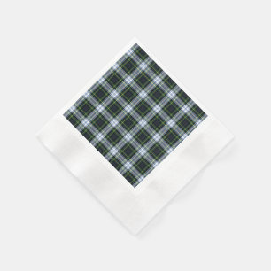 Plaid Rustic Clan Gordon White Green Tartan Napkin