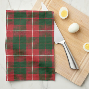 Plaid Rustic Clan MacKinnon Red Green Tartan Kitchen Towel