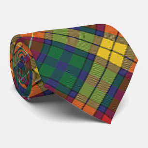 Plaid Rustic Classic Buchanan Red Green Tartan Tie