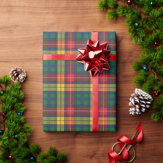 Plaid Rustic Classic Holiday Red Green Tartan Wrapping Paper (Holiday Gift)