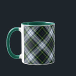 Plaid Rustic Green White Clan Gordon Tartan Mug<br><div class="desc">Classic coffee mug featuring the popular traditional clan Gordon plaid Tartan pattern. This classic elegant plaid pattern makes this hot chocolate cup an appreciated gift to every true coffee or tea lover on any special occasion or treat yourself</div>
