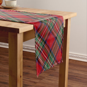 Plaid Rustic Red Green Check Tartan Short Table Runner