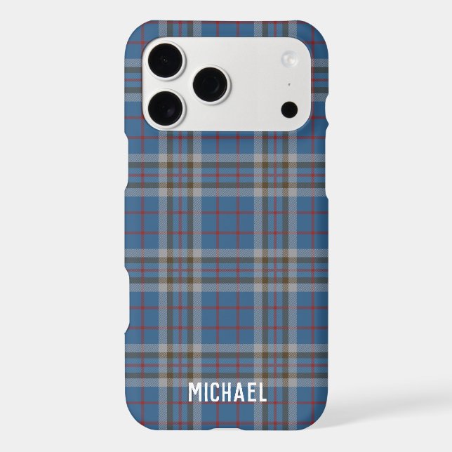 Plaid Rustic Thompson Blue Grey Check Tartan (Verso)