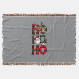 • Plaid rustique Ho Ho Ho Santa couverture en moll