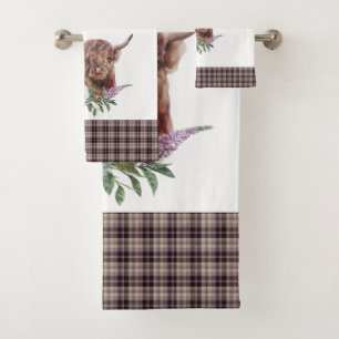 Plaid Scottish Patterns Bath Towel Set