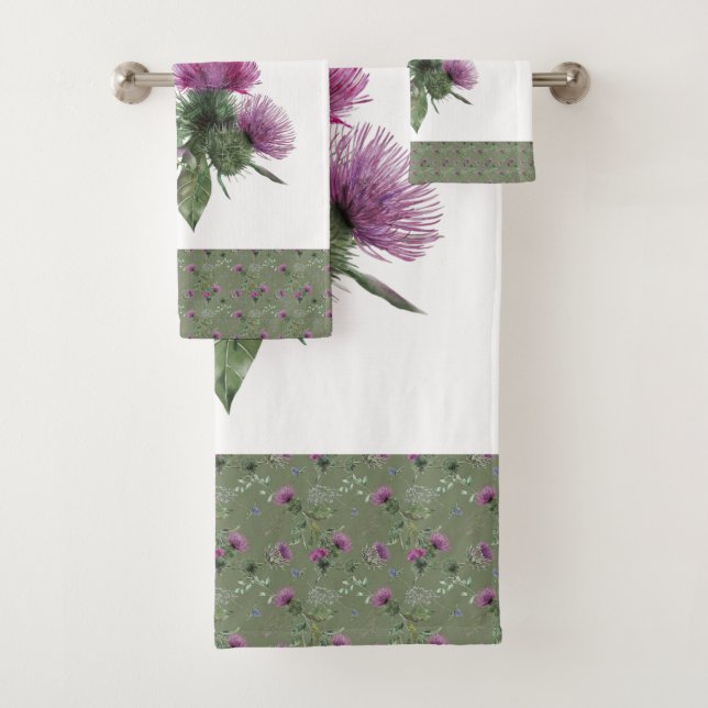 Plaid Scottish Patterns  Bath Towel Set (Insitu)