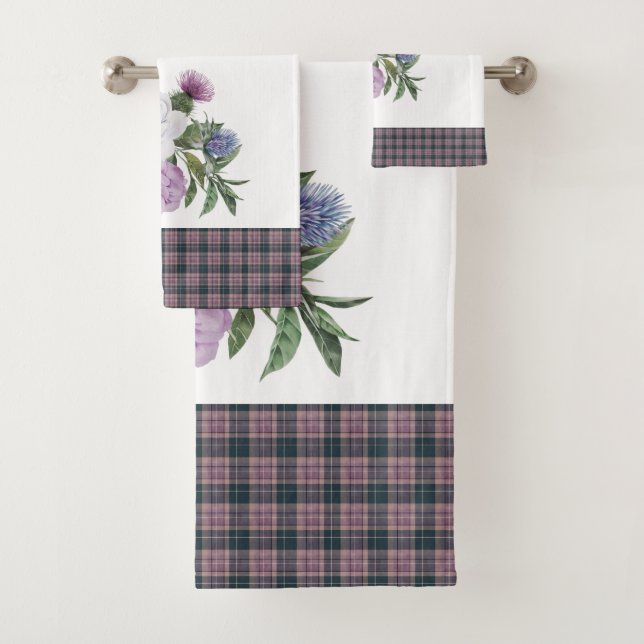 Plaid Scottish Patterns  Bath Towel Set (Insitu)