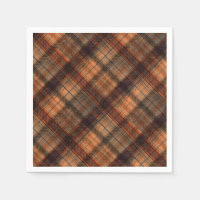 Plaid Scottish tartan brown orange black classic