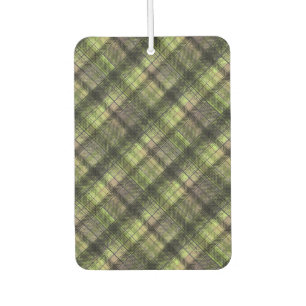 Plaid Scottish tartan green black classic Air Freshener