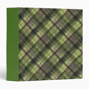 Plaid Scottish tartan green black classic Binder