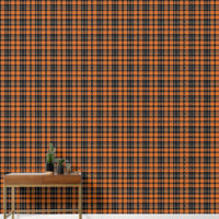 Plaid Scottish Tartan Orange Black