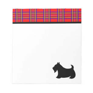 Plaid Scottish Terrier Notepad