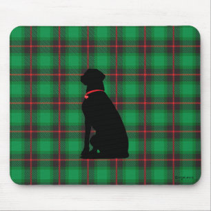 Plaid ScottishTartan Green Dog Heart Cool Mouse Pad