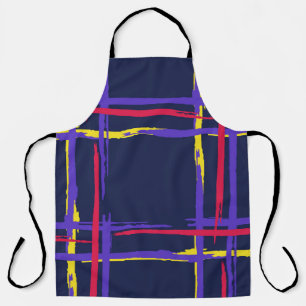 Plaid. Seamless Grunge Stripes. Abstract Texture w Apron