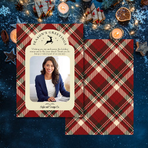 Plaid Season's Greetings Holiday Card