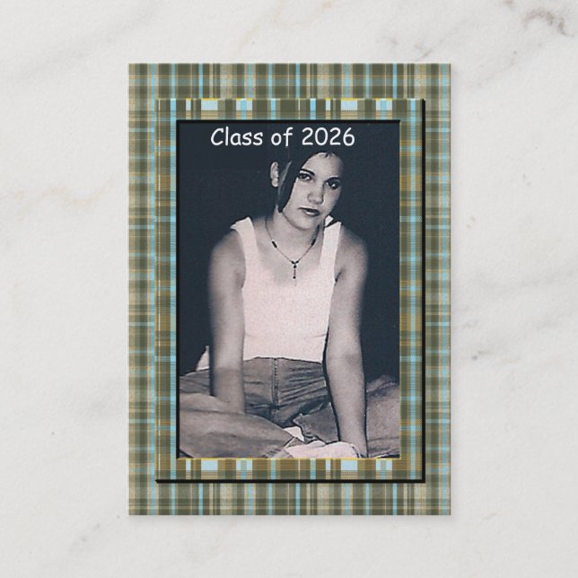 Plaid Senior Class of 2010 Photo Cards (Front)