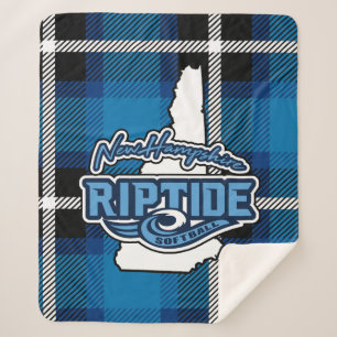 Plaid Sherpa Blanket (blue)
