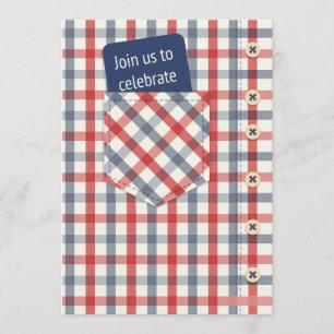 Plaid Shirt Father's Day Invitation
