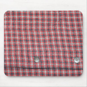 Plaid Shirt Mouse Pad