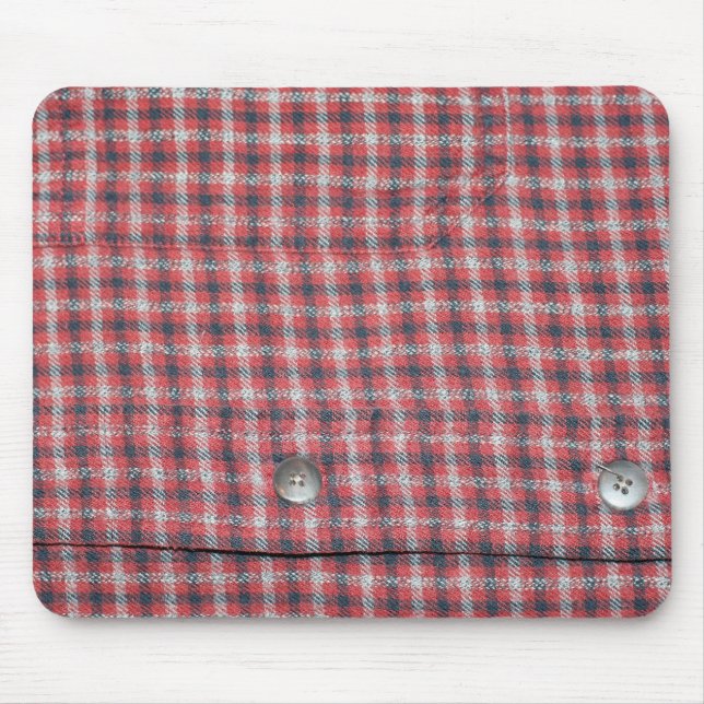 Plaid Shirt Mouse Pad (Front)