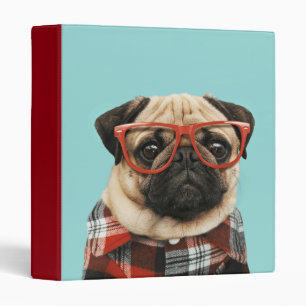 Plaid Shirt Pug Binder