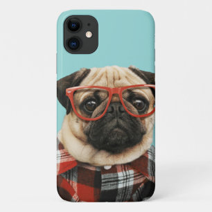 Plaid Shirt Pug iPhone 11 Case