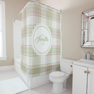 Plaid Shower Curtain - Spring Colours {S2D13}