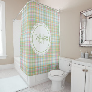 Plaid Shower Curtain - Spring Colours {S2D2}
