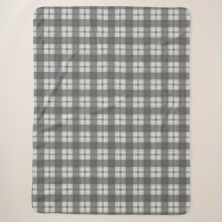 plaid soft charcoal sherpa blanket