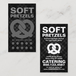 plaid soft pretzel punch card