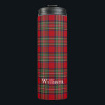 Plaid Stewart Red Green Rustic Dad Birthday Thermal Tumbler<br><div class="desc">Featuring the popular traditional clan Stewart Scottish plaid pattern. This classic elegant plaid pattern makes this thermal tumbler an appreciated gift to every true coffee or tea lover on any special occasion or treat yourself</div>