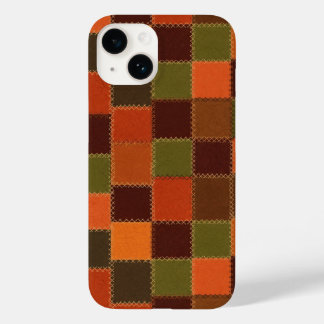 Plaid-style faux patchwork Case-Mate iPhone 14 case
