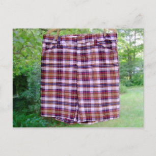 Plaid Summer SHORTs Postcard