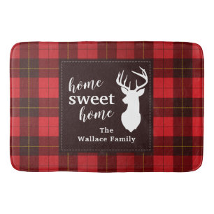 Plaid Sweet Home Wallace Tartan Personalized Bath Mat