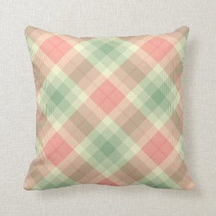 plaid tartan accent couch decorative pillow