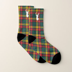 Plaid Tartan Christmas Clan Buchanan Chequered Socks