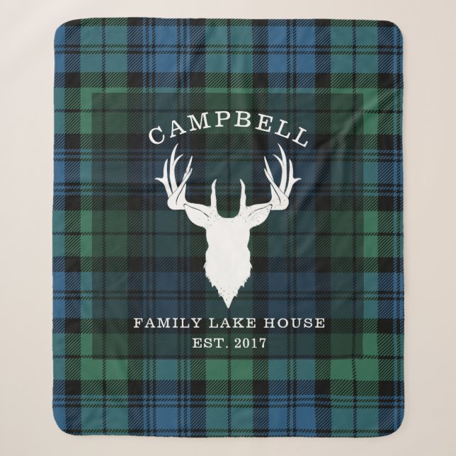 Plaid Tartan Clan Campbell Nom de famille Lake Hou (Devant)
