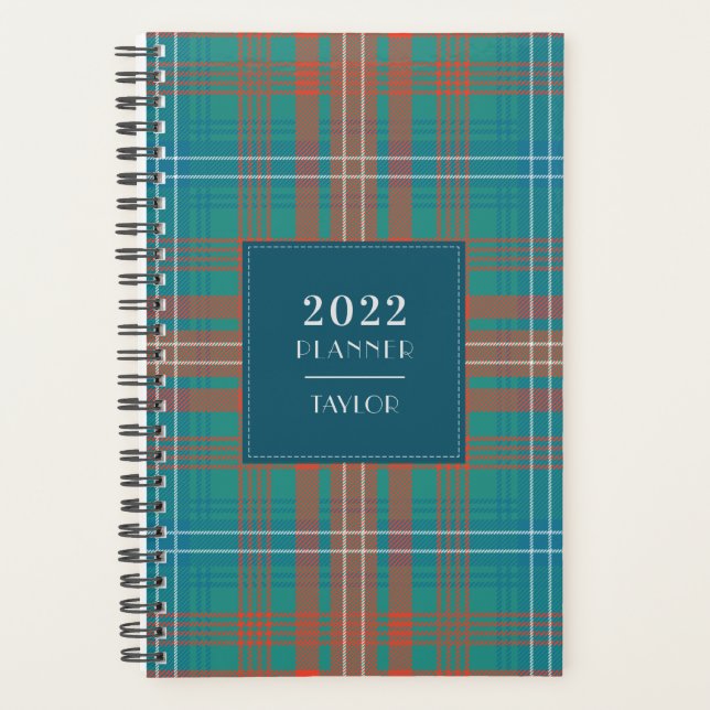 Plaid Tartan Clan Wilson Chequered 2022 Planner (Front)
