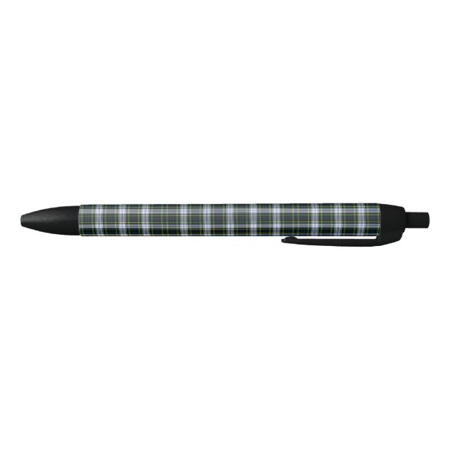 Plaid Tartan Green White Black Coworker Ink Pen (Bottom)