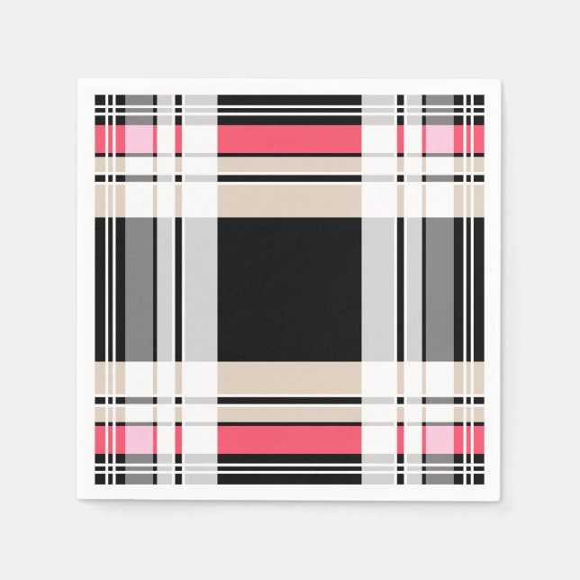 Plaid , tartan napkin (Front)