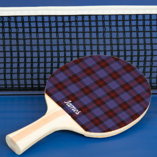 plaid tartan navy blue red ping pong paddle