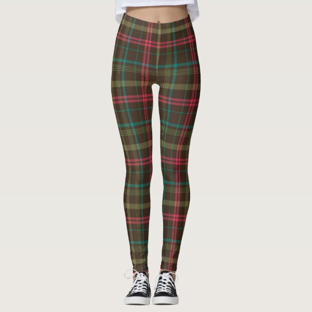Plaid tartan pattern leggings (Front)