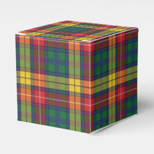 Plaid Tartan Pattern Red Green Modern Party Favor Box
