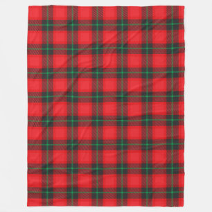 Plaid Tartan Red Black Pattern Tradional Fleece Blanket