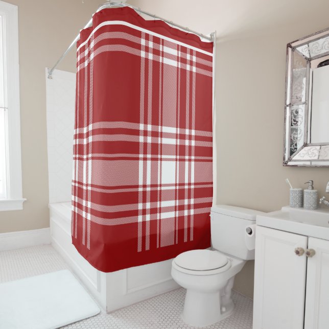 Plaid Tartan Red White Holiday Seasonal Christmas (In Situ)