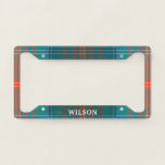 Plaid Tartan Rustic Birthday Dad Clan Wilson License Plate Frame<br><div class="desc">Cute clan Buchanan tartan plaid  License Plate Frame you can easily customize by clicking the "Personalize" button</div>