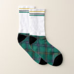 Plaid Tartan Rustic Green Blue Chequered Birthday Socks<br><div class="desc">Complete your gifting needs with this cute plaid tartan clan Henderson green blue pattern socks for back to school,  or any special occasion including birthdays,  anniversaries,  holidays</div>