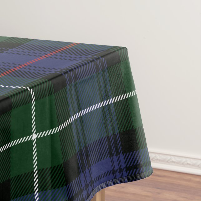 Plaid Tartan Scottish Clan MacKenzie Chequered Tablecloth (In Situ)