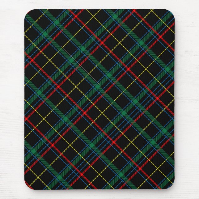 Plaid Texture with Black Background-25774 Mouse Pad (Front)